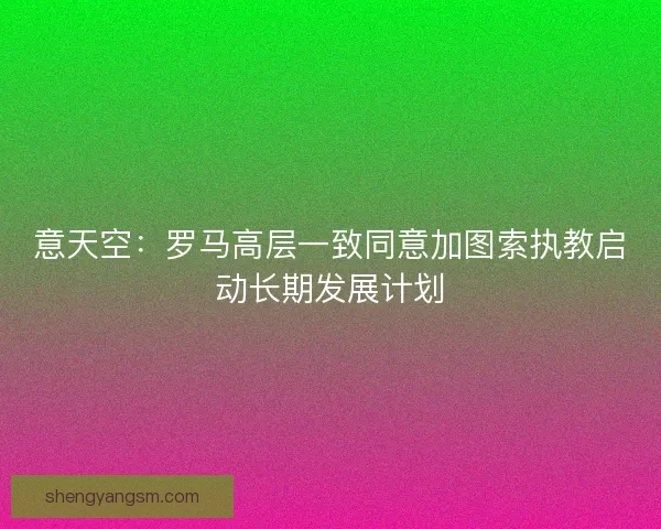 意天空:罗马高层一致同意加图索执教启动长期发展计划 意天空:罗马高层一致同意加图索执教启动长期发展计划